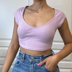 Purple crop top